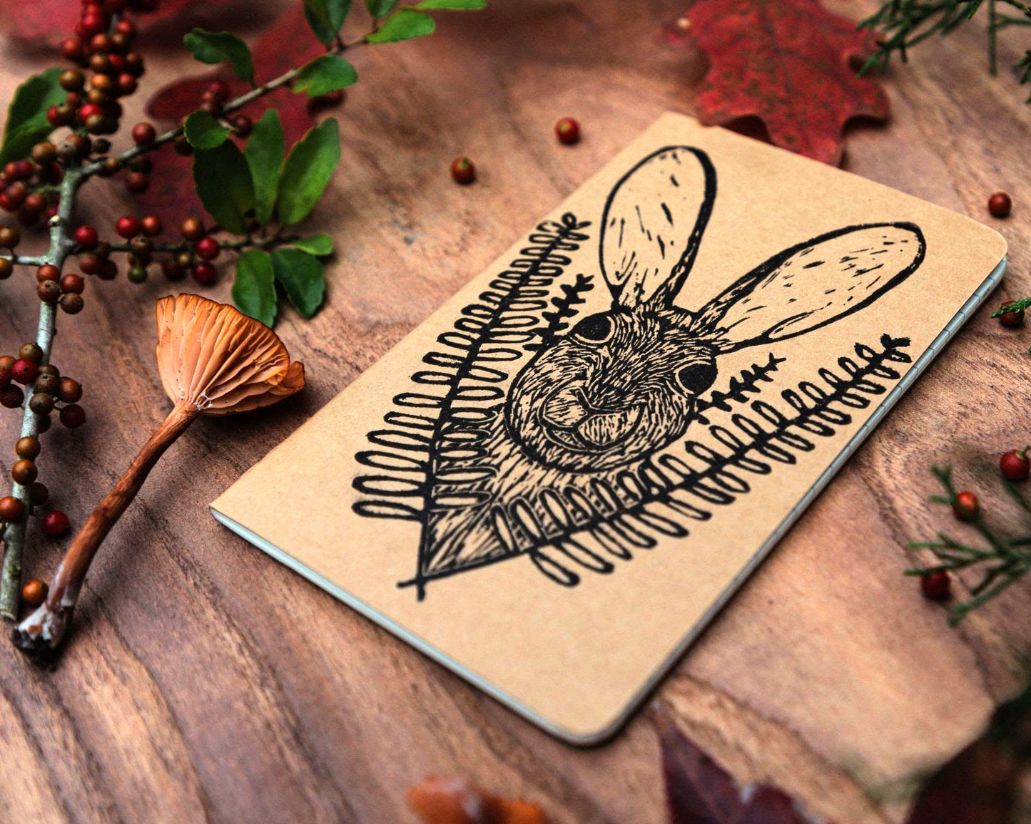 Rabbit in the Ferns Moleskine Notebook