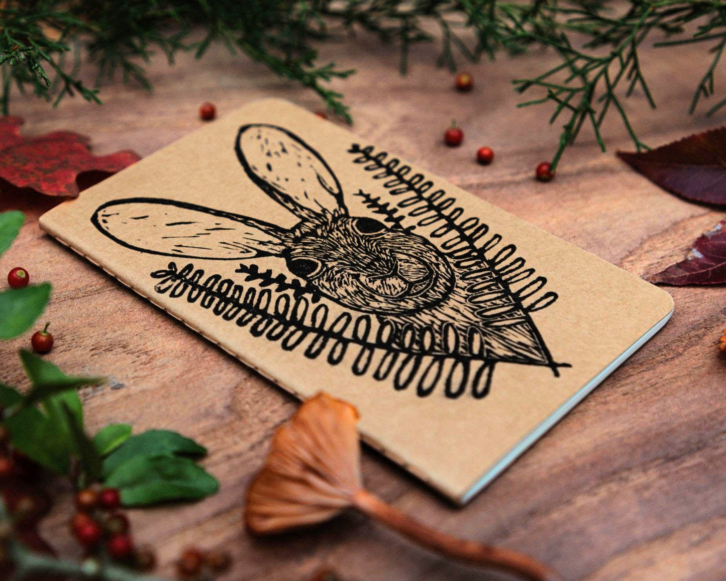 Rabbit in the Ferns Moleskine Notebook