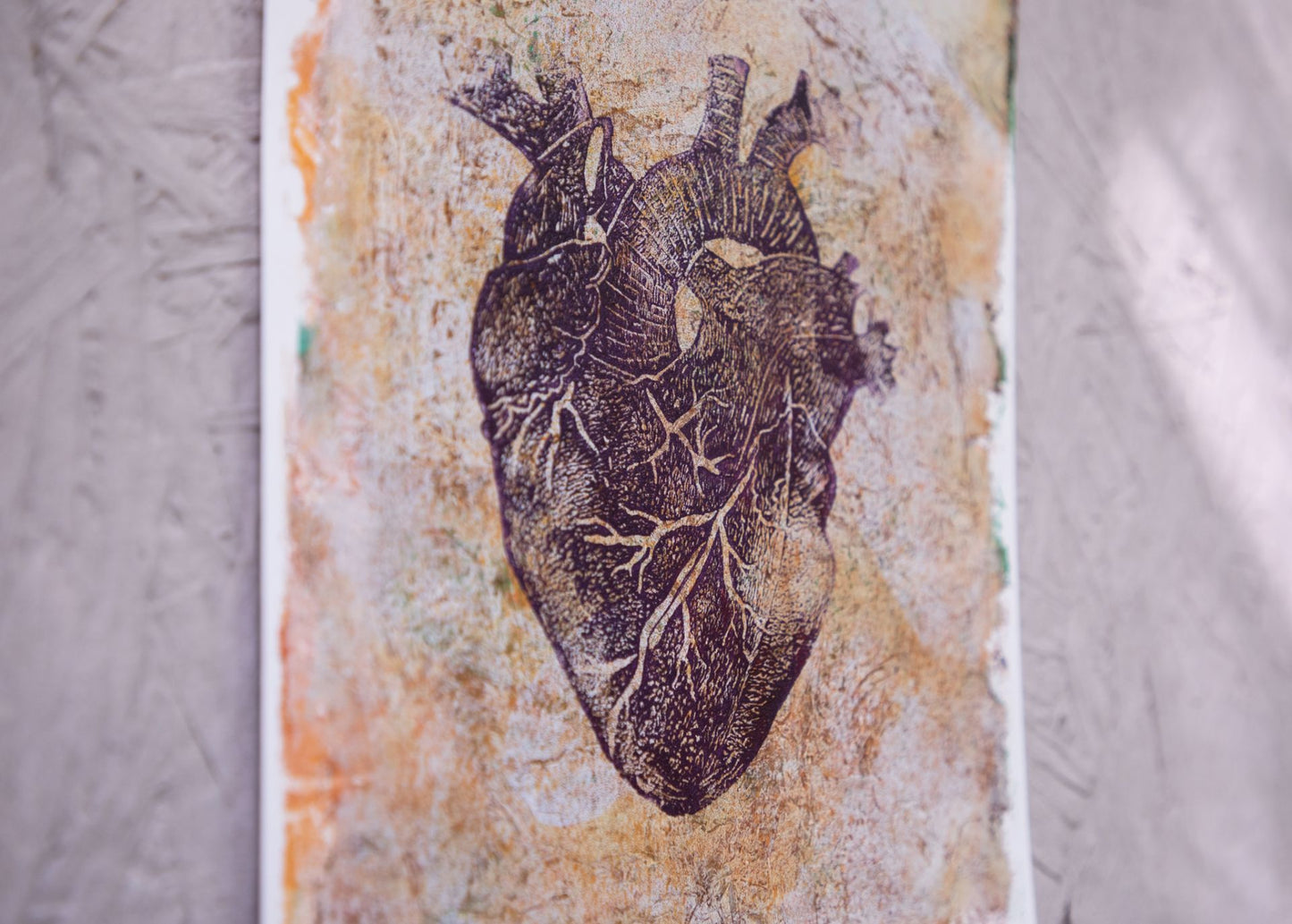 Ancient Fear Monotype Original Print