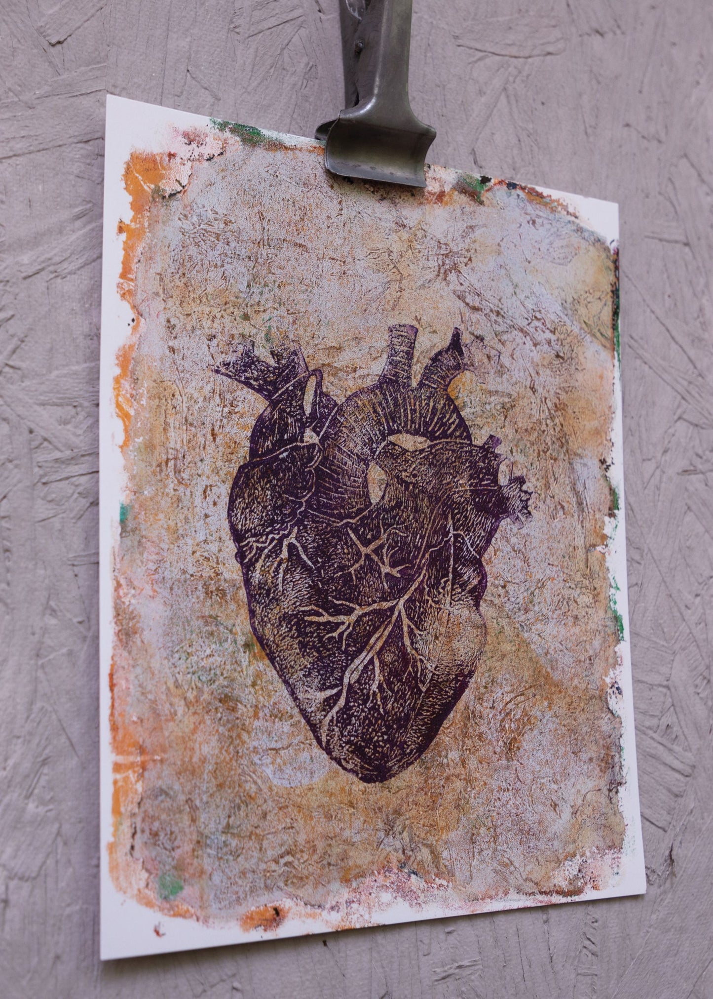 Ancient Fear Monotype Original Print