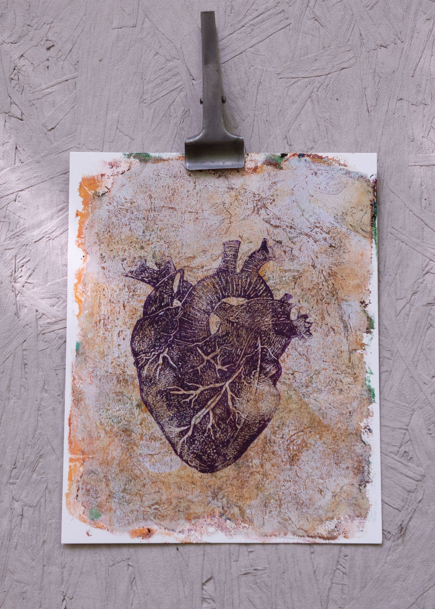 Ancient Fear Monotype Original Print