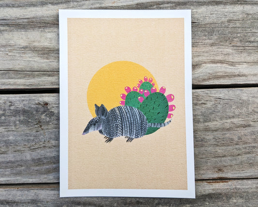 Armadillo at Sunset Archival Print