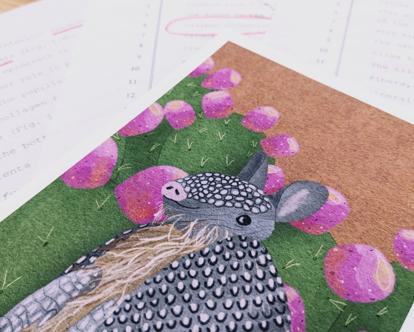 Armadillo Greetings Archival Print