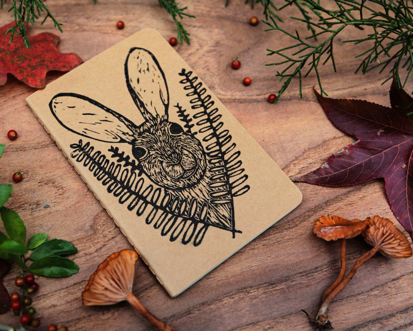 Rabbit in the Ferns Moleskine Notebook