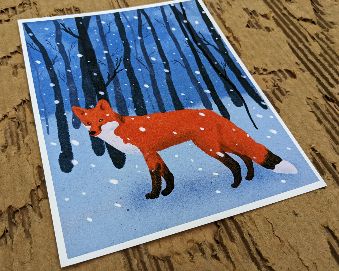 Fox In the Snow Illustration