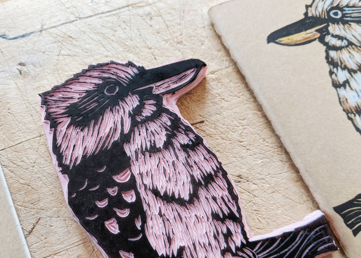 Hand Colored Kookaburra Notebook