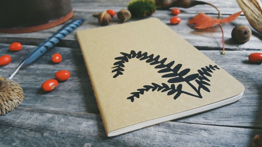 Ebony Spleenwort Fern Notebook