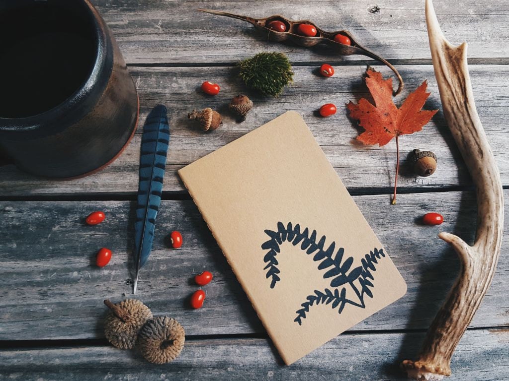 Ebony Spleenwort Fern Notebook